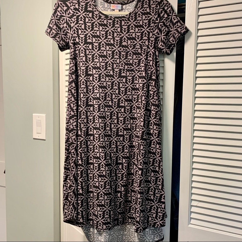 Lularoe Purple and Black Carly Dress